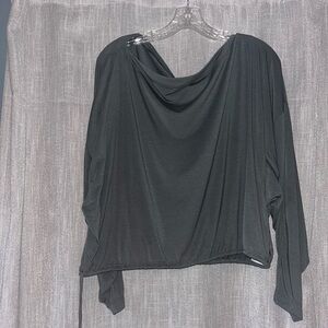 Athleta Charcoal Drape Blouse